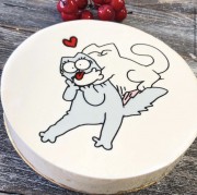 Торт «Влюблённые котики»